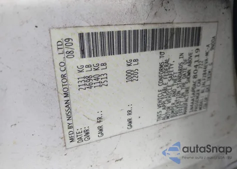 2010 Nissan Maxima 3.5 Sv from USA, damaged, VIN 1N4AA5AP0AC804119